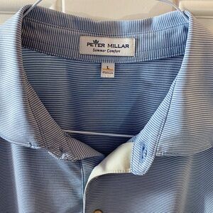 PETER MILLAR Crown Sport Summer Comfort Performance Stripe Polo Shirt L —> XL